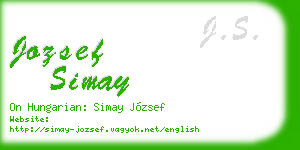 jozsef simay business card